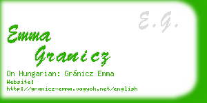 emma granicz business card